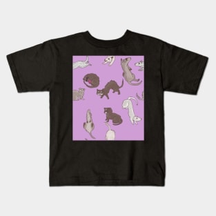 A Mischief of Ferrets Pattern Kids T-Shirt